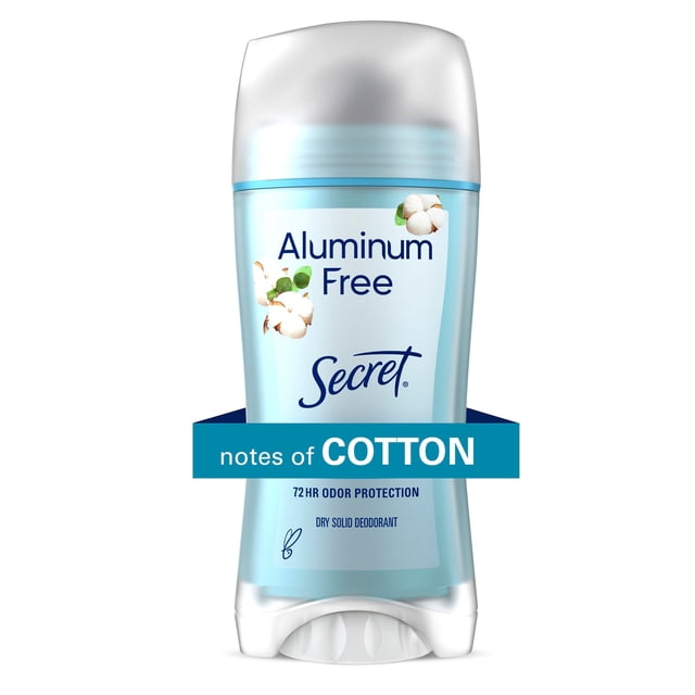 Secret Aluminum Free Deodorant for Women, Cotton, 68g