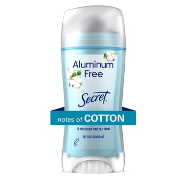Secret Aluminum Free Deodorant for Women, Cotton, 68g