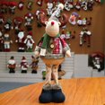thumbnail image 1 of Christmas Santa Snowman-Reindeer Christmas Decoration Leg Table Mantel Decoration, 1 of 3