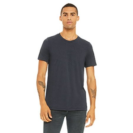 Bella Canvas Mens CVC Jersey Tee, M, Heather Midnight Navy