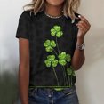 thumbnail image 2 of QIPOPIQ T-Shirts à Manches Courtes pour Femmes à Col Rond T-Shirts de la Saint-Patrick Hauts T-Shirt Shamrock T-Shirt Vert Tunique St Patricks Day T-Shirts Imprimés pour Dames Col Rond T-Shirts des Fêtes T-Shirts Graphiques Aubaines, 2 of 4