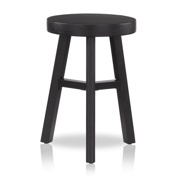 Bouclair Black Wood Stool