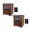 thumbnail image 1 of Lifesmart 1500W Electric Infrared Quartz Indoor Space Heater, (2 Pack), 1 of 9