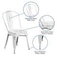 thumbnail image 3 of Bowery Hill Metal Dining Chair, Distressed White (Set of 2), 3 of 7