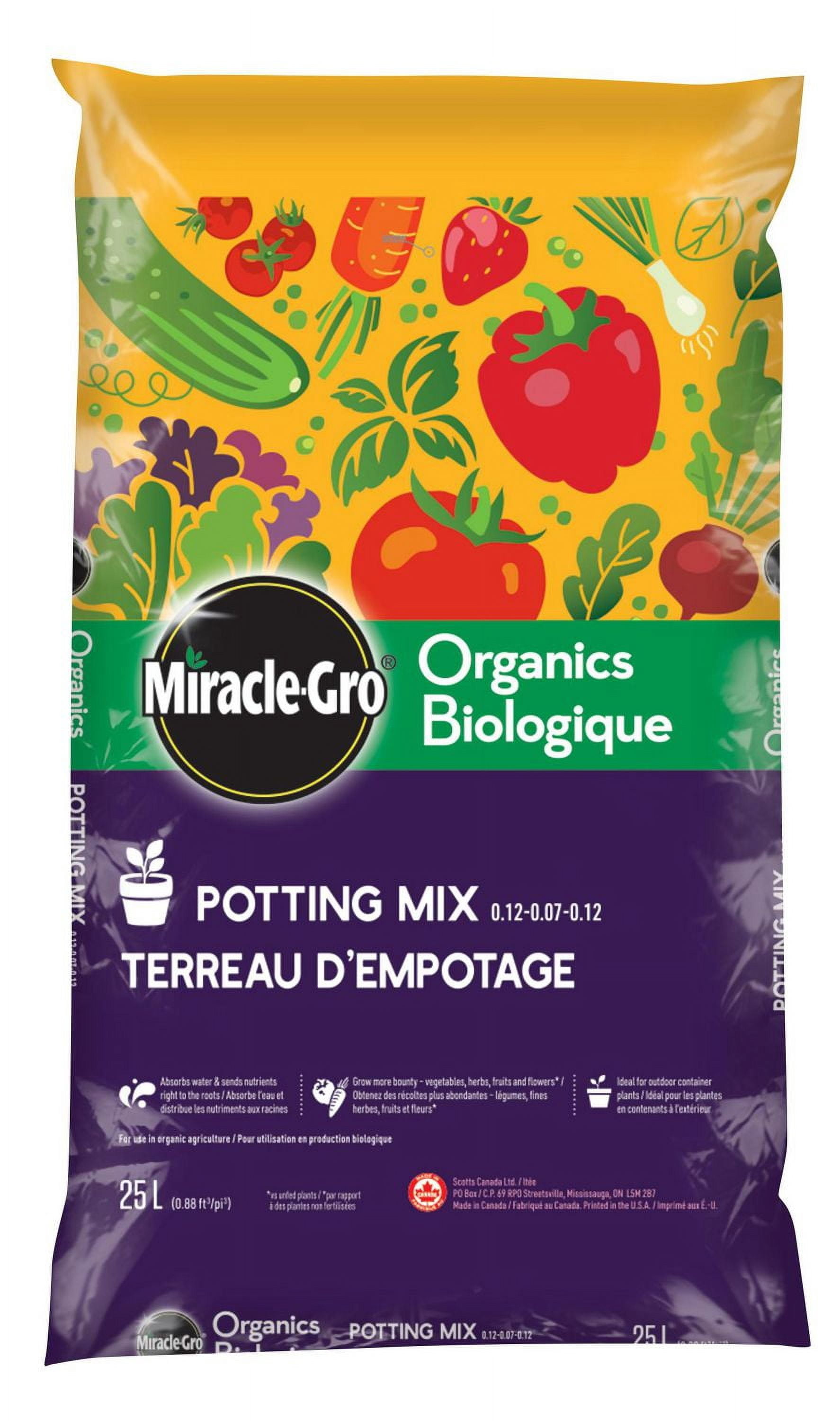 Miracle-Gro Organics Potting Soil Mix 25L