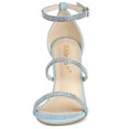thumbnail image 2 of BLISSFUL STEP Women's Rhinestone Ankle Strap Heel Sandals, 2 of 6