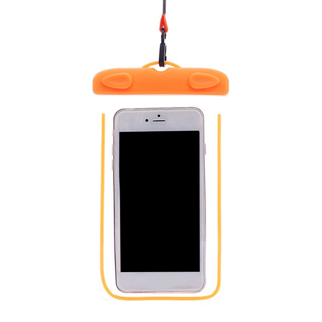 Transemion Waterproof Underwater Case Cover Bag Dry Pouch for Mobile Phone orange 1Set
