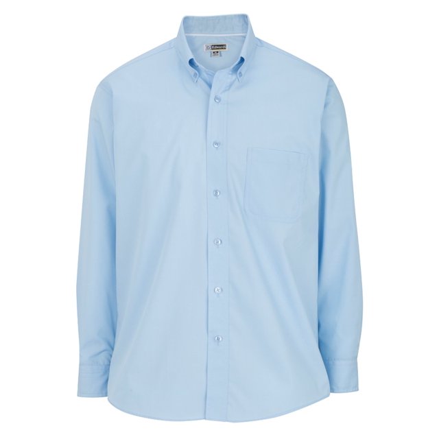 Edwards Men's Long Sleeve Soft Touch Poplin Shirt, BLUE, 4XLarge