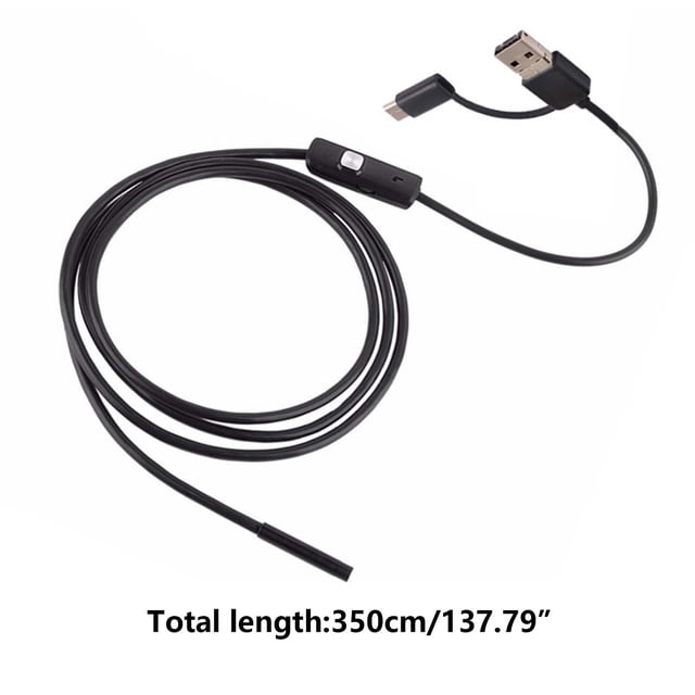 3 In 1 USB Endoscope Type C Borescope 7mm Inspection Snake Camera HD IP67 With 6 Adjustabl LEDs Tpye-c Interface, Android Interface, And PC Computer Interfac