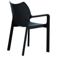 thumbnail image 2 of Compamia Diva Chaise d'Extérieur en Résine pour Salle à Manger de Patio avec Accoudoirs, Noire, 2 of 16
