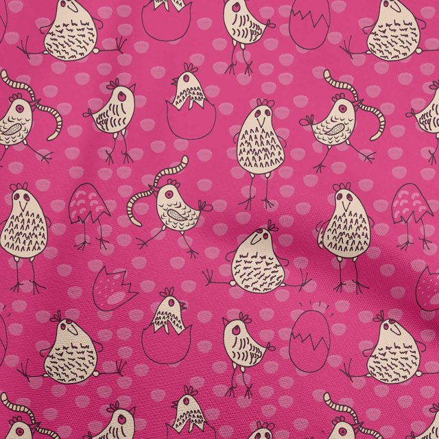 oneOone Rayon Magenta Fabric Kawai Craft Projects Decor Fabric Printed By The Yard 56 Inch Wide