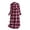 Hot Pink, variant on Women's Flannel Nightshirt Dress Long Sleeve Plush Soft Cotton Sleepwear Gown with Button Front, Cozy Winter Warm Nightdress by Hontri