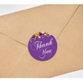 thumbnail image 3 of Darling Souvenir 45 Pcs Autocollants Floraux Ronds Violets Merci DIY Enveloppe Sceaux-1.6 Pouces, 3 of 4