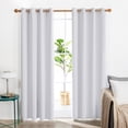 thumbnail image 1 of Deconovo Rideaux Occultants Isolés Thermiquement Assombrissants pour Chambre Salon Hôtel 55l X 84h Pouces, Grisâtre Étoile Blanc, 2 Panneaux, 1 of 5