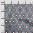 thumbnail image 1 of oneOone Cotton Poplin Fabric Diamond & Swirl Ikat Printed Craft Fabric BTY 56 Inch Wide, 1 of 4