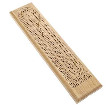 WE Games Ensemble de Cribbage Classique - Planche à Roulettes en Bois Massif à 2 Positions - Chevilles en Métal