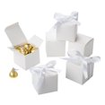 thumbnail image 4 of AWELL White Gift Candy Box Bulk 2x2x2 inches with White Ribbon Party Favor Box,Pack of 50, 4 of 4