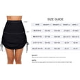 thumbnail image 2 of Womens Swim Skirt Drawstring Tummy Control Swim Bottom with Built-in Brief, 2 of 6