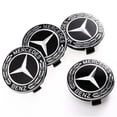 thumbnail image 4 of Ensemble de 4 Pcs Capuchons de Centre de Roue Mercedes-Benz Emblème Enjoliveurs Chromés Vendeur USA, 4 of 4