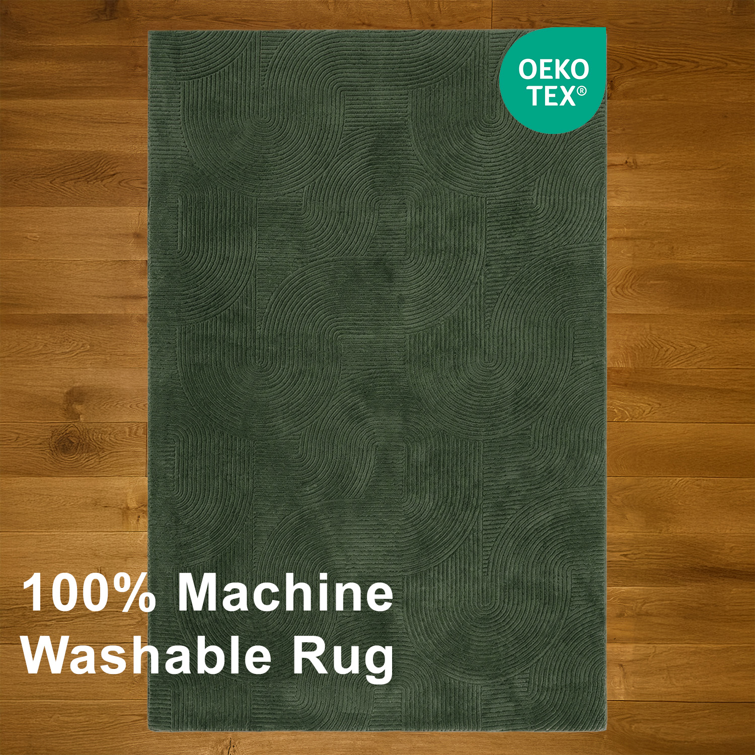 Tapis Elion Lavable A la Machine Contemporain/Moderne pour Salon, Chambre, Salle Manger, Entrée, Couloir et Plus Encore.