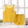 thumbnail image 3 of Hiiyo Boys Outfits Quick Drying Tracksuit Solid Vest Top Shorts Set for Children, 3 of 3