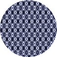 thumbnail image 1 of Ahgly Company Machine Washable Indoor Round Transitional Night Blue Area Rugs, 7' Round, 1 of 7