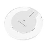 Wireless Charger for iOS/Android Phones Portable Wireless Charging Pad Flexible Power Supply Triple Protection, White