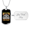 thumbnail image 4 of Dogs Do Speak Necklace Stainless Steel or 18k Gold Dog Tag 24" Chain, 4 of 8