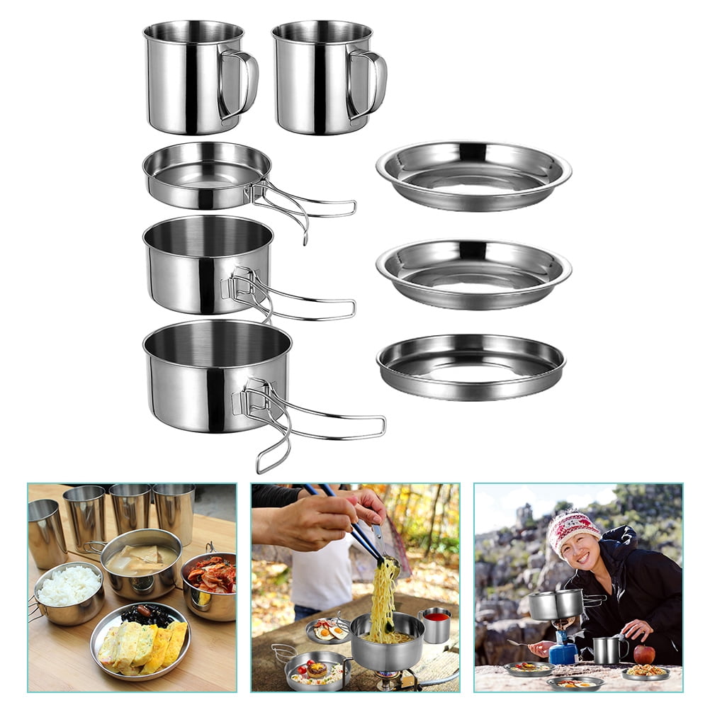 OUNONA 1 Set of Durable Stainless Steel Cooking Utensils Set for Outdoor Cooking