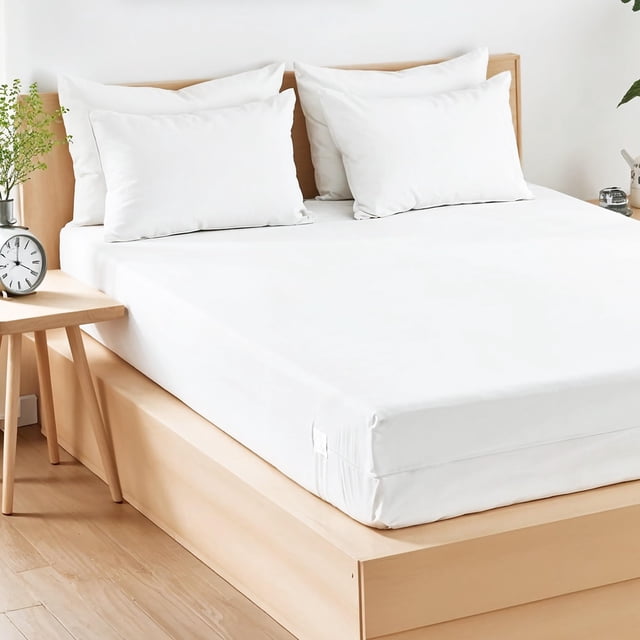 Canadian Linen Knitted Mattress Protector Twin XL 39"x80"x14" Fitted Waterproof Vinyl Free Stretchable Noiseless 17"Deep Pocket Mattress Bedding Cover