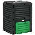 thumbnail image 1 of Outsunny Garden Compost Bin, 80 Gallon Outdoor Compost Container, Green, 1 of 10