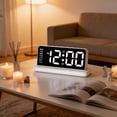 thumbnail image 4 of JASKFLY LED Digital Wall Clock Large Display Alarm Clock with Digital Calendar Multifunctional for Living Rooms Bedrooms & Offices White, 4 of 8