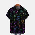 thumbnail image 1 of EGNMCR Chemise à Poche Simple Imprimée pour Homme de la Saint-Valentin, Chemise Décontractée Ample à Poche Imprimée, 1 of 4