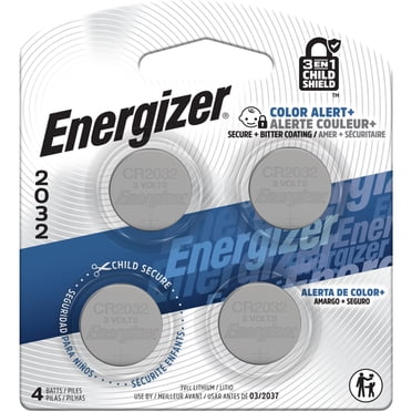 Energizer 2025 Batteries (4 Pack), 3V Lithium Coin Batteries