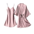 thumbnail image 1 of RKSTN Ensembles de Pyjama pour Femmes 2 Pcs Manches Courtes Pyjamas Décontractés Vêtements de Maison Doux Confortables, 1 of 5