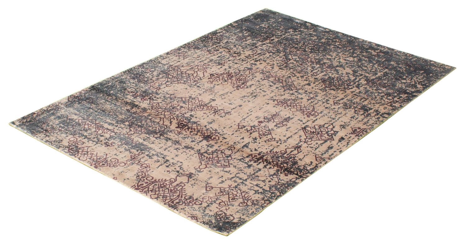 ECARPETGALLERY 4'11" x 7'7"  Contemporary Galleria Hand Loomed Area Rug for Living Room, Dining Room and Bedroom in Ivory
