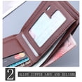 thumbnail image 4 of Portefeuille Homme Court Vertical Ultra-Mince Portefeuille Carte Bancaire Étui à Cartes Petit Porte-Monnaie, 4 of 9