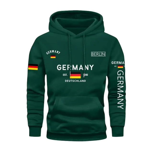 Men's Fall Winter Hooded Drawstring Sweatshirt Loose Fit Casual Sweater for Everyday Leisure