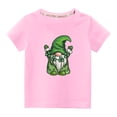 thumbnail image 2 of EGNMCR Chemisiers et Chemises à Manches Courtes à Col Rond Tout-Petits Enfants Garçons Filles Mode Mignon Col Rond Imprimé Haut à Manches Courtes Blouse Fille, 2 of 6