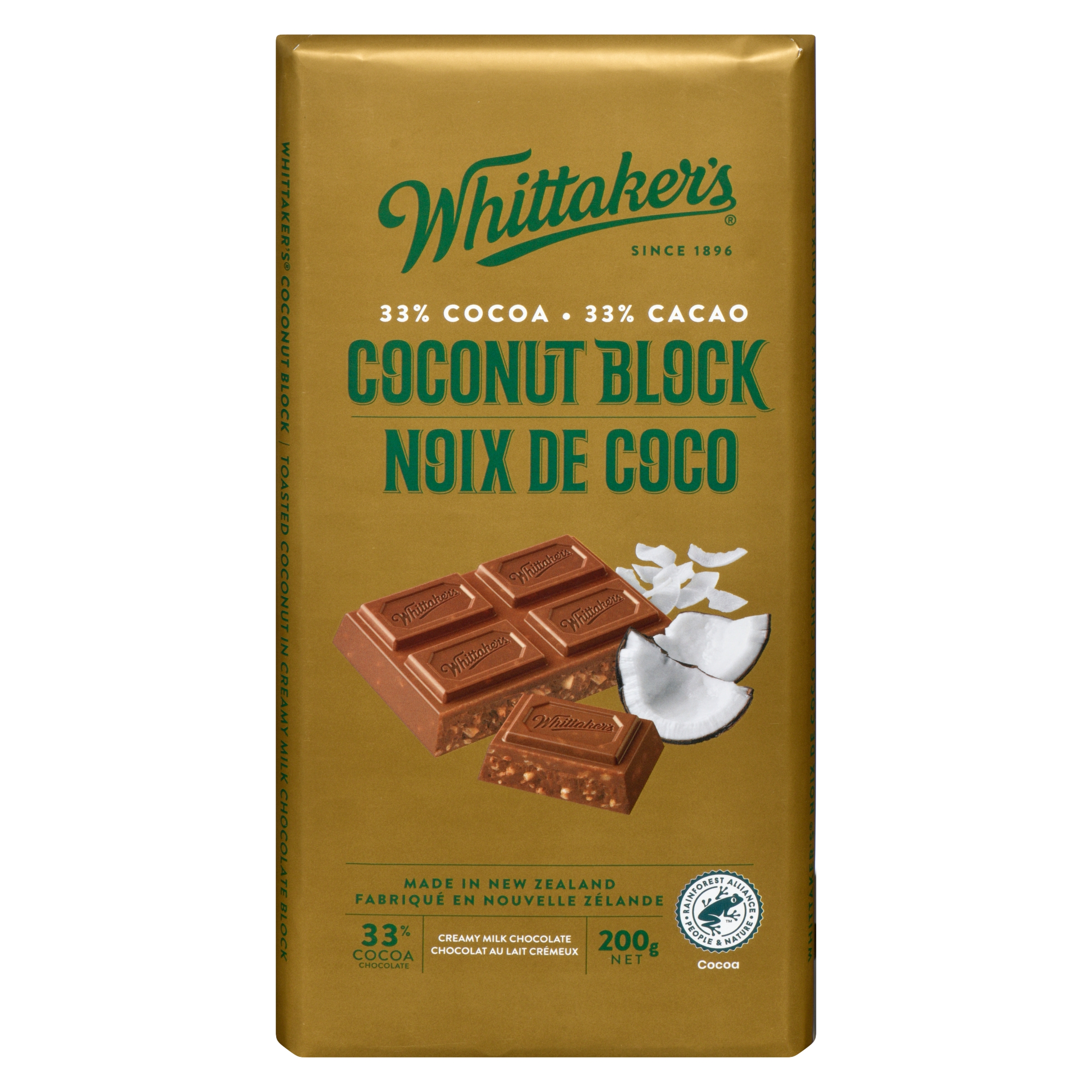 Bloc de noix de coco Whittaker, 200 grammes