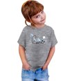 thumbnail image 4 of Chandail Court de Danse 2t Chandails à Manches Longues Filles Garçon et Fille Mode Décontractée Imprimé Col Rond Ample T-Shirt à Manches Courtes Haut, 4 of 4