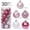 Rose, variante sur Pisexur 30 Pcs Boules de Noël Ornements pour Arbre de Noël, Ensemble d'Artisanat de Boules de Décoration de Noël Délicates Boules en Plastique Incassables kit de Boules d'Ornement de Noël pour Fête du Nouvel An, Congé, Mariage
