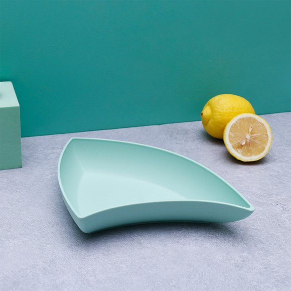 EGNMCR Kitchen Gadgets Bent Shape Plates Impregnable Dinner Plates Dishwasher Microwave Safe Plastic Plates Reusable Lightweight Plates For Kitchen Or Camping 7.1x7.5 Inches Bent plate