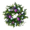 thumbnail image 1 of GUOOL Round Easter Wreath with Pastel Eggs Front Door Spring Pendant Artificial Flower F, 1 of 9