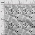 thumbnail image 2 of oneOone Tissu Polyester Spandex Gris Clair Floral Rétro Tissu pour Robe Tissu Imprimé au Mètre 56 Pouces de Large, 2 of 5