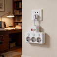 thumbnail image 3 of Wall Socket Extender with USB Charging Ports Individual Control Switches Surge Protector Fast Charging USB A Type C for Home Office, 3 of 5
