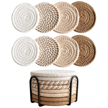 Dvkptbk Coasters Table Mats Drink Mats Coffee Cup Mats 8 Pack Cup Mats Bohemian Style Mats Kitchen Gadgets