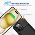 thumbnail image 4 of Entronix Extended Battery Charging Cell Phone Case for Apple iPhone 15 Pro, Black, 4 of 5