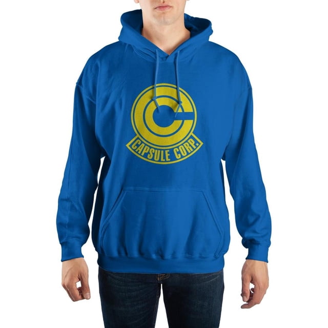 Dragon Ball Z Capsule Corp Logo Chandail à Capuchon Bleu