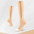 thumbnail image 3 of Aosijia 5 Pairs Unisex Compression Socks Toe Open Leg Support Stocking Knee High Socks with Zipper for Mens Womens M, 3 of 8